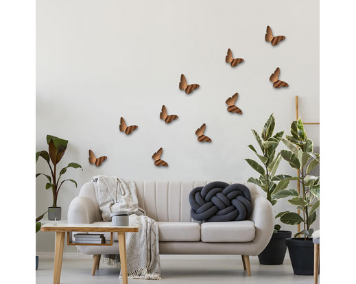 3D dekorace Spring Decor Bronze Butterflies 24013
